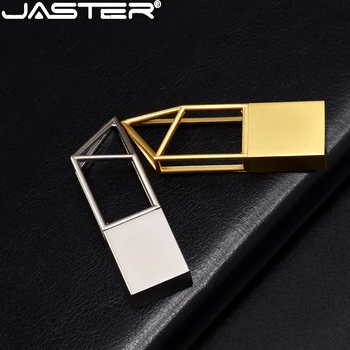 JASTER Mini USB flash drive USB2.0 Metal rezistent la apa Stick de Memorie de 4GB, 16GB 32GB 64GB Flash Disc de Argint Pen Drive logo-ul Personalizat Cadou