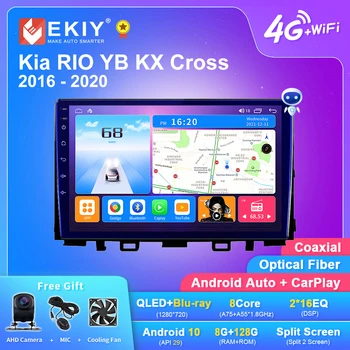 EKIY T7 Pentru Kia RIO YB KX Cruce 2016 - 2020 Radio Auto Multimedia Player Video de Navigare stereo, GPS, Android 10.0 Nu 2din DVD HU