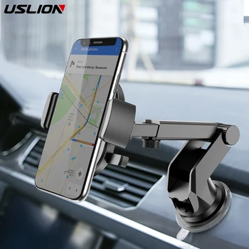 USLION Masina Suport de Telefon în Mașină De Samsung S10 S9 S8 Rotație de 360 Suport Auto Pentru iPhone X XS MAX Stand Suport Parbriz Muntele