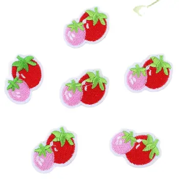 20buc/mulțime de Drăguț Mic Strawberry Patch-uri pentru Haine de Copii-Fete de Fier Pe Cartoon Fructe Autocolante Coase Pe Haine Copii Șosete Aplicatii