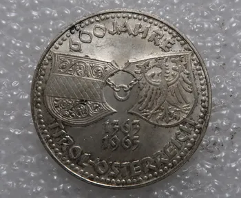 Real Rare Argint Moneda Originală Austria 1963 50 De Șilingi Comemorative, Monede de Argint de-a 600-a Aniversare Tirolez Federației