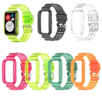 Transparent Silicon Pentru Huawei Watch a se POTRIVI Curea Smartwatch Accesorii de Înlocuire brățară brățară correa huawei watch a se potrivi