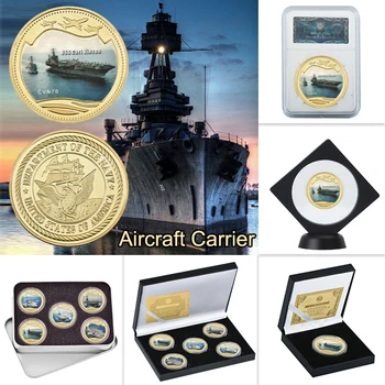WR NE Navă Portavion Aur, Monede de Colecție cu Moneda Cutie Marinei Militare Monede Comemorative Cadouri Originale Dropshipping