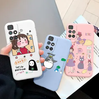 Vecinul meu Totoro pentru Xiaomi Redmi 10 Caz Drăguț Nu Fata de Om Moale TPU Silicon Funda pentru Redmi 10 2022 Anime Telefon Acopere Cazurile