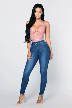 2020 Blugi Slim pentru Femei Skinny Talie Mare Pantaloni Jeans Femei din Denim Negru Creion Pantaloni Stretch Femei Blugi Pantaloni Calca Blugi