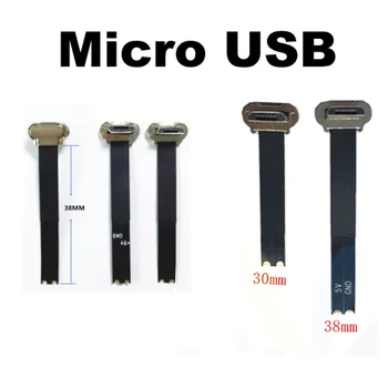 1buc 2p 4p 30mm 38mm Masculin Micro USB FPC Moale Cablu Plat de Încărcare Cablu de Încărcare Rapidă de Încărcare Sârmă de Extindere pentru Telefon