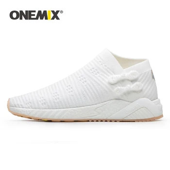 ONEMIX Femei Pantofi Platforme adidasi Casual de Mers pe jos de Apartamente Confortabile Tricotate Căpută Slip-On de Mers pe jos de Sandale 2019 Noi