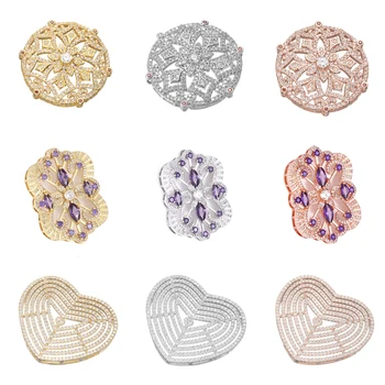 Juya DIY Pietre Naturale, Perle de Moț a Face Bijuterii Componente Cubic Zirconia Plutitoare Rundă de Dragoste Inima Conector Pandantive