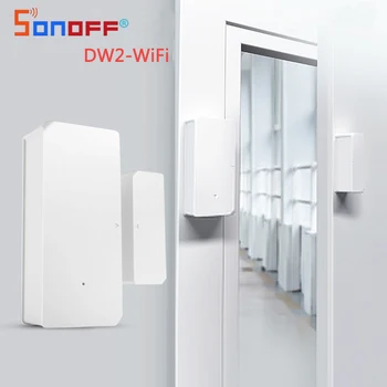 SONOFF DW2 Ușă Și Ferestre de Senzori Wireless WiFi eWeLink App de la Distanță Detecta Ușa Deschisă / Închisă Smart Home Securitate Alarmă Detector