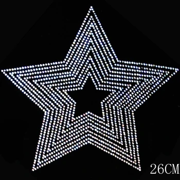 2pc/lot Multi strat steaua de fier pe transfer patch-uri hot fix stras motiv de modele de autocolante stele flatback hot fix stras