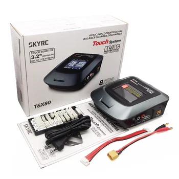 SKYRC T6X80 80W 8A AC/DC Ecran Tactil LCD Profesionale Baterie Echilibru Încărcător Descărcător Pentru LiPo/LiFe/Lilon