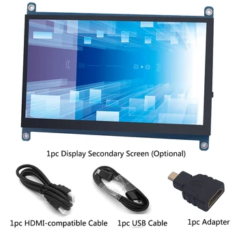 IPS/TN Ecran 7Inch AIDA64 Display LCD, mini pc-ul Touch HDMI Modul de 1024 x 600 pentru Raspberry Pi 3 Pi4 monitor PC portocaliu pi