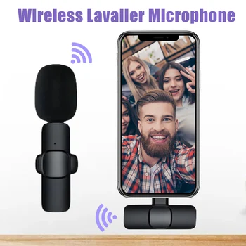 Noul Microfon Lavaliera Wireless Portabil Audio Înregistrare Video Mini Microfon pentru iPhone Android Live Broadcast Jocuri Telefon Mic