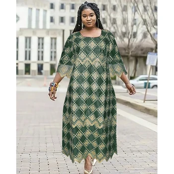 H&D Africane Rochii Pentru Femei 2022 Nou Haine Africane Mare Dimensiune Rochii Cu Margele Stil Tradițional Robe Longue Africaine