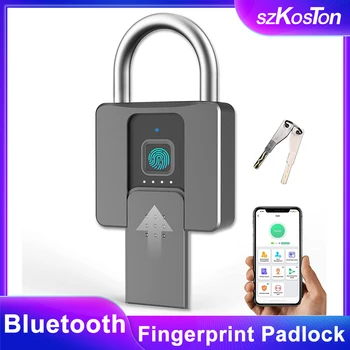 Amprenta Lacăt Aliaj de Zinc Inteligent Amprenta Biometrică Ușă Lacăte Impermeabil Bluetooth APP de acces fără cheie de Deblocare pentru Biroul de Acasă
