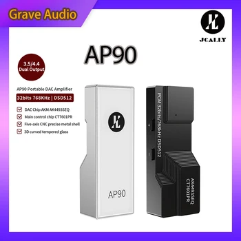 JCALLY AP10 Decodoare Echilibru Amplificator pentru Căști CS43131*2 USB-C La 3.5 4.4 mm Jack Audio Decoder de Tip c HiFi AMP pe 32 de biți 384KHz DS