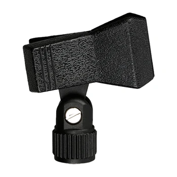 Microfon Clip Acasă Filet Standard Suport Flexibil Clothespin Stil Rotativ Anti Scratch Negru Clemă Universală Fix Instrument