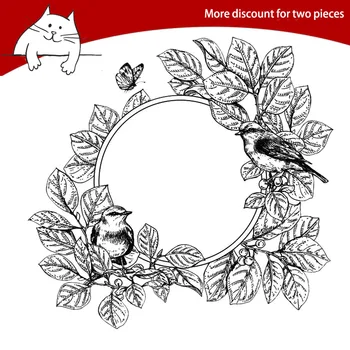 Două Păsări Clar Timbre Pentru Scrapbooking Carte de a Face Album Foto Silicon Timbru DIY Artizanat Decorative