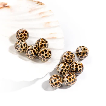 15#10buc Moda Leopard Ceramică Margele de Porțelan de Înaltă Calitate Bijuterii Accesorii #MY262