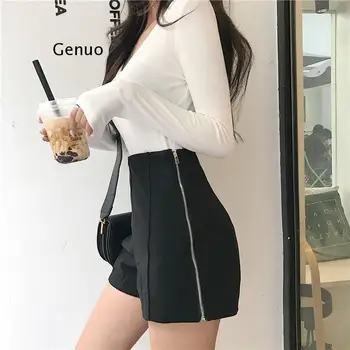 Noua Toamna Iarna Femei De Înaltă Talie Pantaloni Scurți De Lână De Sex Feminin Coreeană Stil Liber De Moda Elegant Cald Gros Pantaloni Scurți