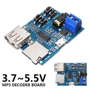 Cele mai noi 3.7-5.5 V Format MP3, Card TF U Disc Decodor Bord Amplificator de Înaltă Calitate Decodare Audio Placi Player DIY Modul 47x34mm
