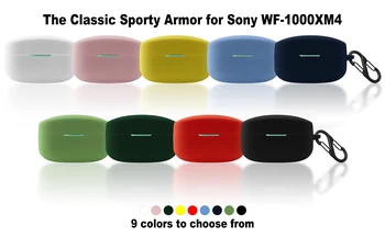 Carcasa silicon Pentru Sony WF-1000 XM4 Caz Casti Accesorii Capac cu Carabiniera Hearphone WF-1000XM4 Pentru Sony WF-1000 XM4 Caz