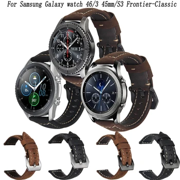 22mm Curea din Piele De Viteze S3 Frontieră-Clasic/Galaxy watch 46/3 45mm Curea de piese de schimb Pentru Samsung Ceas Barbati Curea