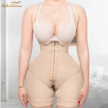 Fajas Colombianas Femei Îmbrăcăminte de Compresie, Cu Bretele Subtiri Cârlig de Închidere Talie Slăbire Corset Tummy Control Body Shaper