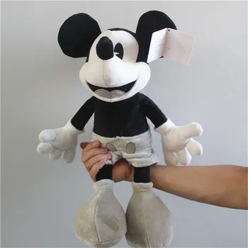 45cm Disney Clasic Alb-Negru Retro Mickey Mouse de Pluș Jucării de Pluș Moale Băiat Papusa Pentru Copii Cadouri
