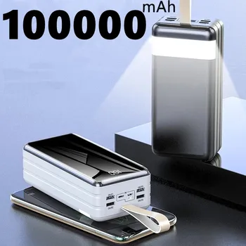 Banca de putere 100000mAh Încărcător Portabil 4 USB LED Poverbank Acumulator Extern Powerbank 100000 mAh Pentru iPhone Xiaomi Samsung Huawei