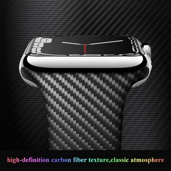 Curea Pentru Apple Watch band 41/45mm curea Fibra de Carbon Model de smartwatch-bratara correa iWatch serie 3 4 5 6 7 se 38/ 42mm
