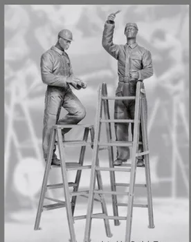 1/32 Omul modern includ 2 cu scara de Rășină figura truse Model in Miniatura gk Unassembly Nevopsite