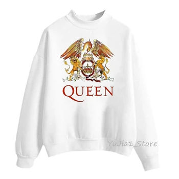 2023 Moda Vintage Regina Trupa tricoul lui Freddie Mercury imprimare hoodies femei albe hip-hop rock hoddies gotic haine Topuri