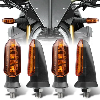 2X Motocicleta de Semnalizare Fum LED Amber Semnalizator semnalizator Lampa Universal