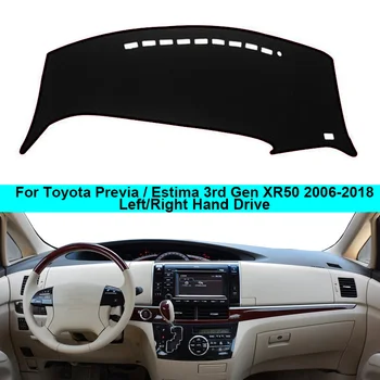Pentru Toyota Previa / Estima 2006 - 2018 2019 Tabloul De Bord Masina Acoperi Dashmat Bord Mat Covor Cape 2 Straturi Parasolar Bord Acoperi