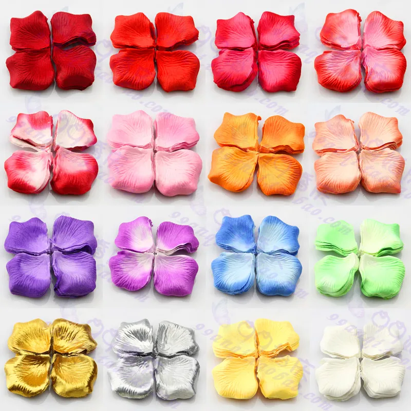 1000 buc 25 culori artificiale flori Petale de Mătase Nunta /nuntă /petrecere Flori Decor decoratiuni partid meserii ghirlanda de vânzare fierbinte Imagine 1