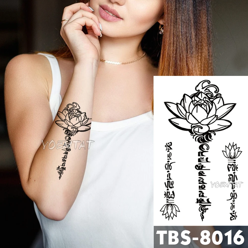 12x19cm Impermeabil Tatuaje Temporare dragoste Dragoste Flash Autocolant Tatuaj Piept Talie Totem Tribal Tatuaj DIY Brațul Tatuaj Fals Femei Imagine 1