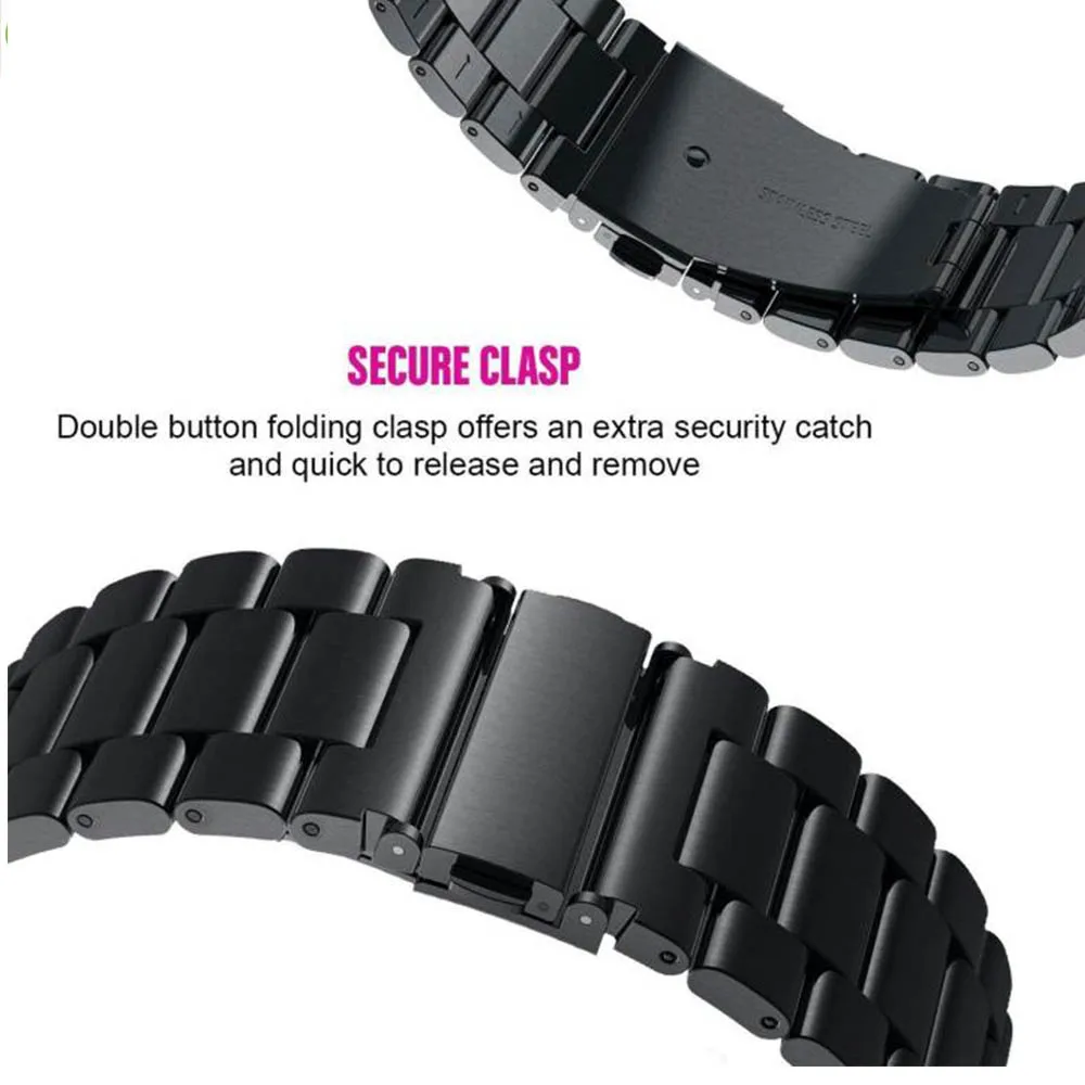 22MM WatchStrap din Oțel Inoxidabil Pentru ceas huawei gt 2e Eliberare Rapidă Watchband Pentru Huawei Watch GT1 GT 2 46mmWristband +Instrument Imagine 1