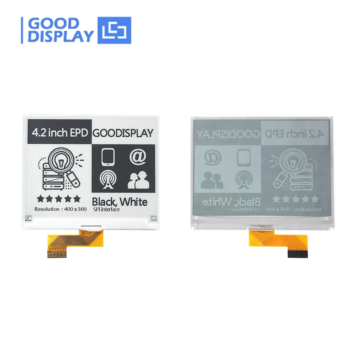 4.2 inch E-Paper Display 400x300 Rezoluție Cu Epaper PĂLĂRIE Conector Bord, GDEY042T91 Imagine 1