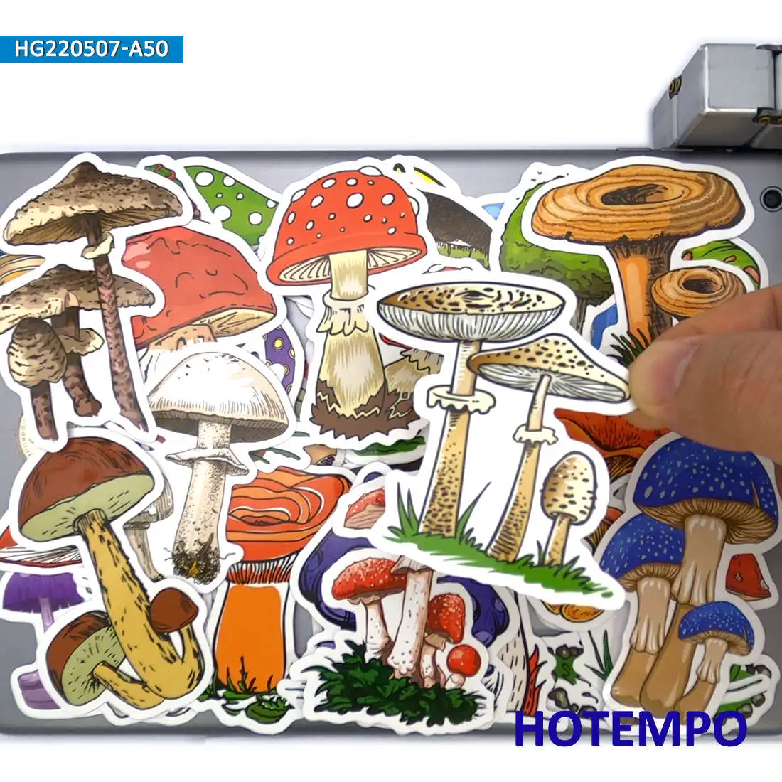 50pcs Drăguț Colorate Ciuperci Ciuperca Desene Graffiti Autocolant pentru Copii Jucării Telefon Laptop Album Chitara Skateboard Autocolante Auto Imagine 1