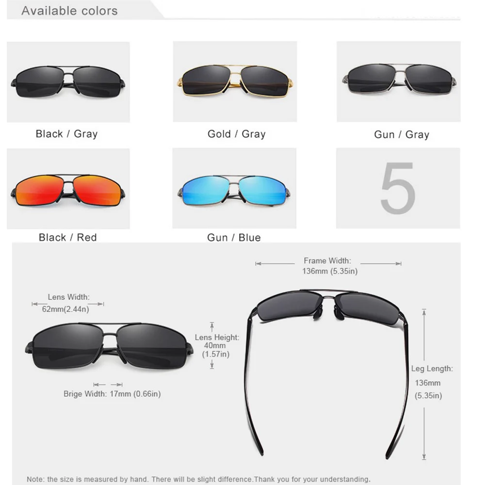 De aluminiu și Magneziu Polarizate de Aur Bărbați ochelari de Soare UV400 Clasic Masculin Pătrat Ochelari de Conducere Ochelari de Gafas Oculos Imagine 1