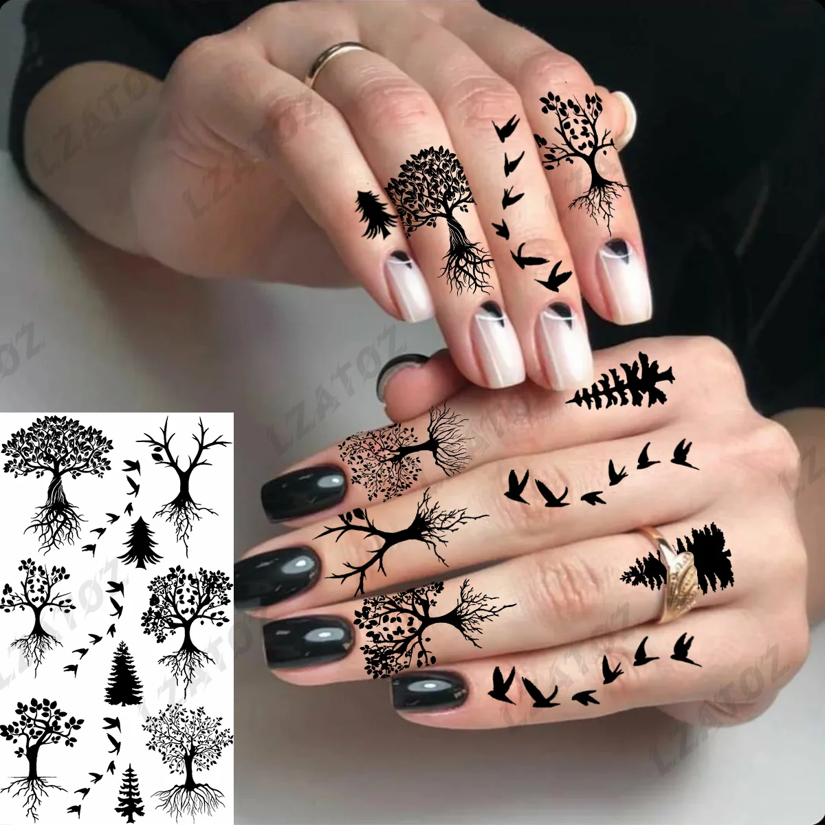 Fluturaș Scorpion Tatuaje Temporare Pentru Femeie Om Realist Șarpe Flori Autocolant Tatuaj Fals Degetul Lavabil Mici Tatuaje Imagine 1