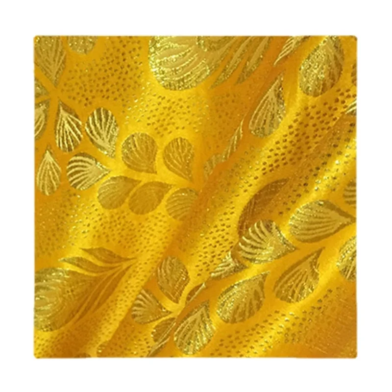 Lat 150cm aur Țesute pânză cheongsam costum kimono avansate pentru haine Metalice Tesatura Damasc Imagine 1
