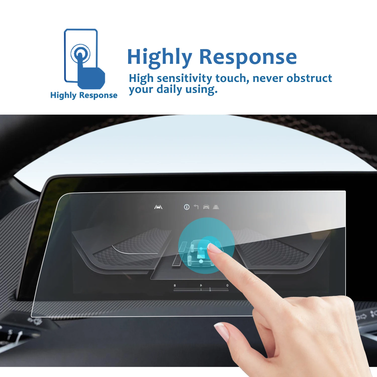 LFOTPP Pentru EV6 12.3 Inch 2021 2022 Auto LCD de Afișare Instrument Temperat Pahar Ecran Protector Auto Accesorii de Interior Imagine 1