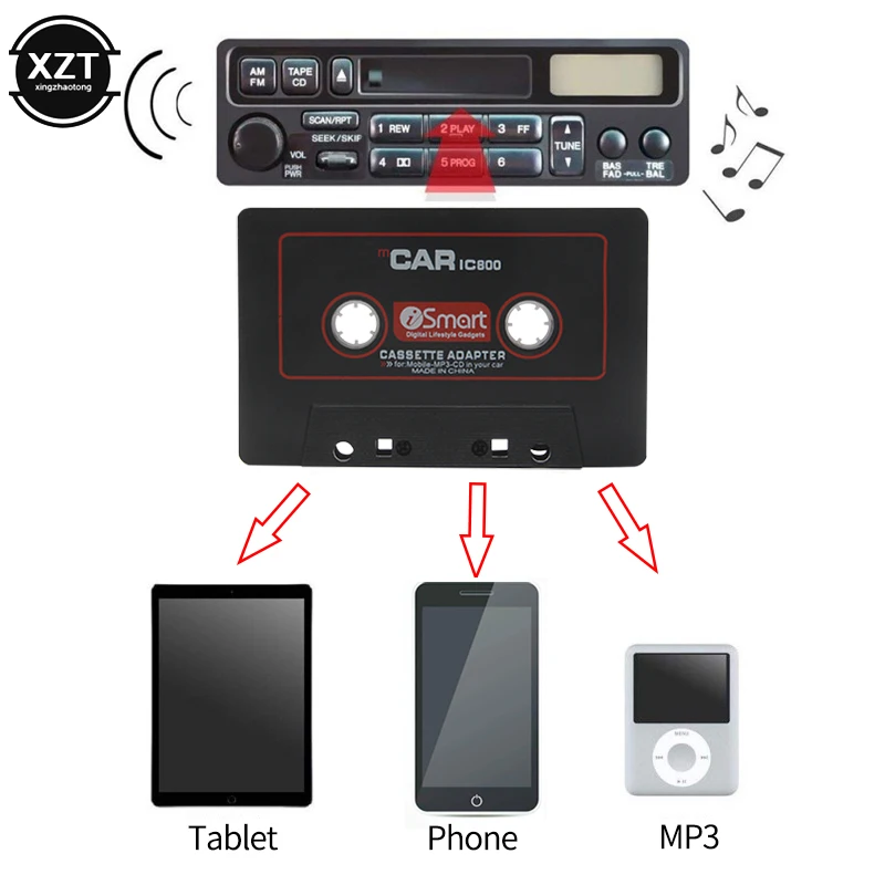 Mașină NOUĂ Casetă Adaptor de 3,5 mm Masina AUX Audio Casetă Converter Pentru Telefonul Masina CD-Player MP3/4 Masina casetofon Imagine 1