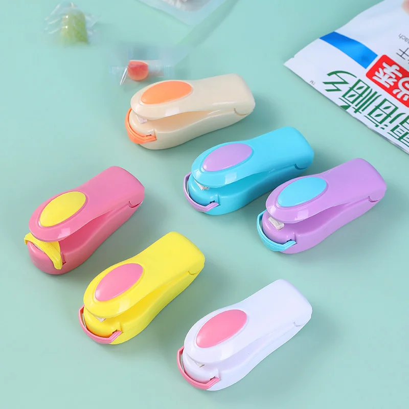 Mini drăguț de uz Casnic Sac de Etanșare Mașină Manuală de Căldură de Etanșare din Plastic Pachetul Gustare Alimente Fixare Clip Cleme pentru Depozitare Imagine 1