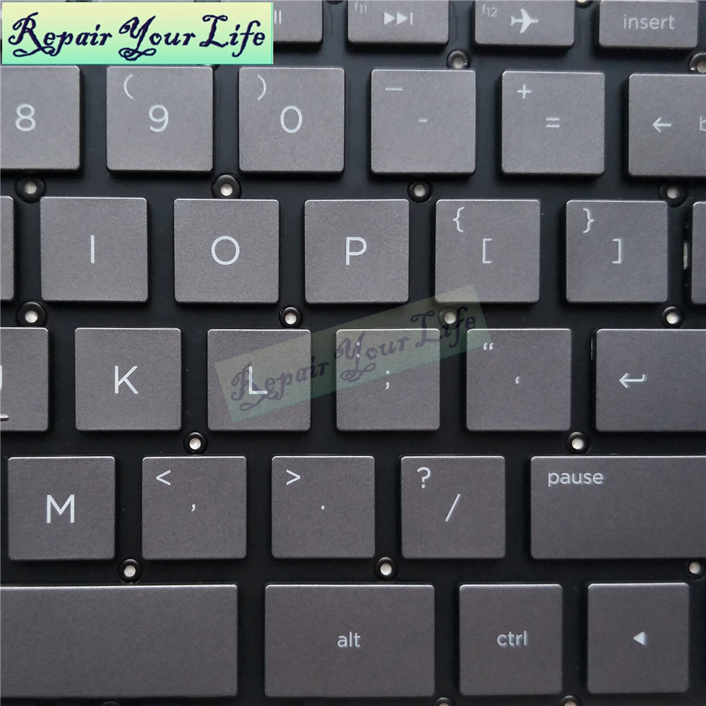 NE-tastatura laptop pentru HP x360 13-W 13-w021TU w027tu 13-W020CA engleză negru cu argintiu cu iluminare din spate 935429-001 de fundal original Imagine 1