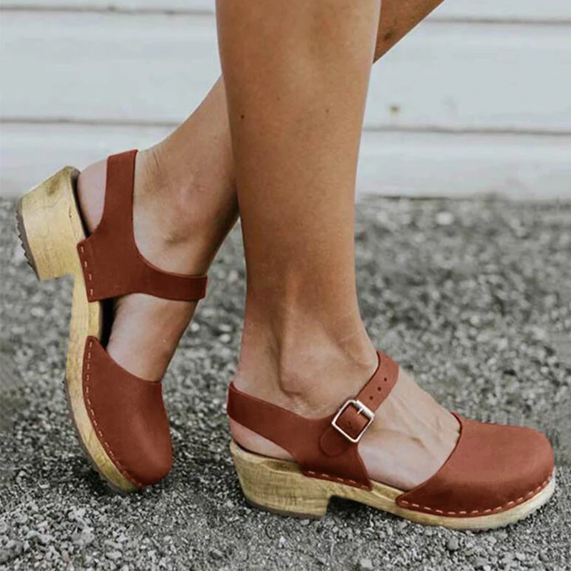 Noua Moda De Vara Sandale Cu Platforma Femei Pantofi Wedge Catarama Curea Din Piele Doamnelor Cizme Casual, De A Crește Înălțimea Sandale Plus Dimensiune Imagine 1