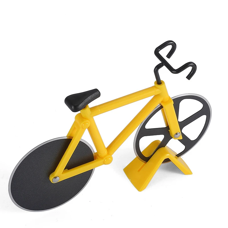 Pizza Cutter Din Oțel Inoxidabil Biciclete Forma De Roata De Bicicleta, Role Pizza Elicopter Feliator Pizza Cuțit De Tăiere Instrumente De Bucatarie Imagine 1