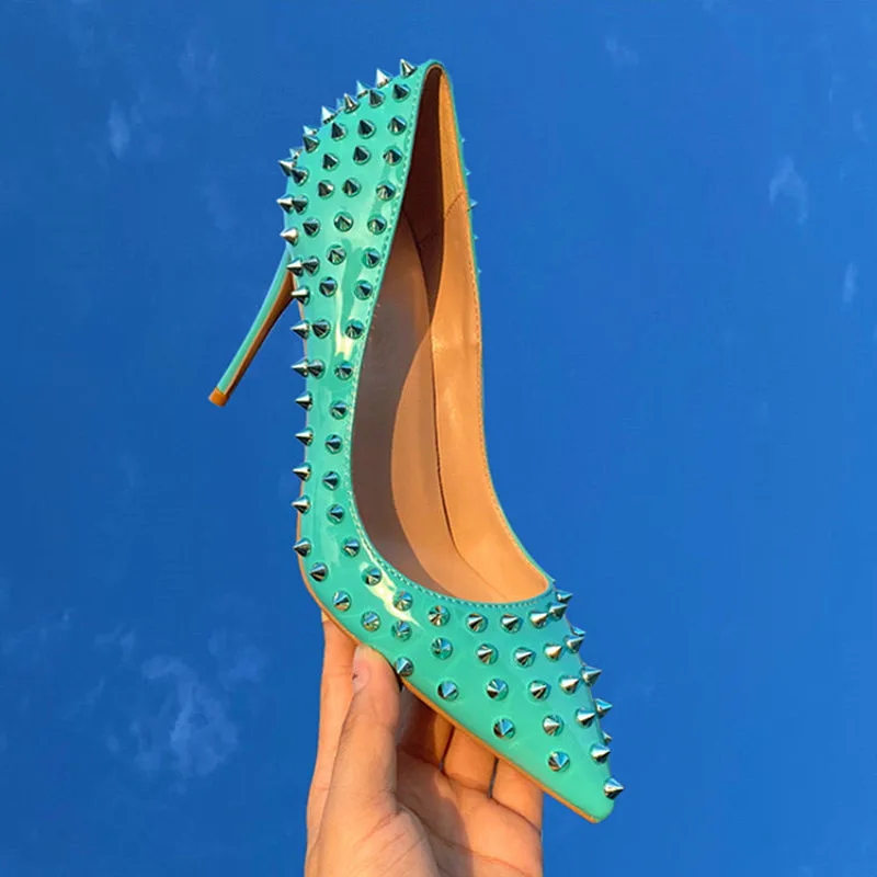 Shang Ke Jia Turcoaz Pantofi Nit Cerul Albastru Luminos Lumina Bareta Sexy Cu Toc Înalt Pantofi De Partid Designer Stilet Pompe Personaliza Imagine 1